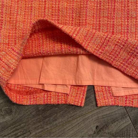 J.Crew No.2 Pencil skirt woven tweed orange pink - Picture 3 of 12